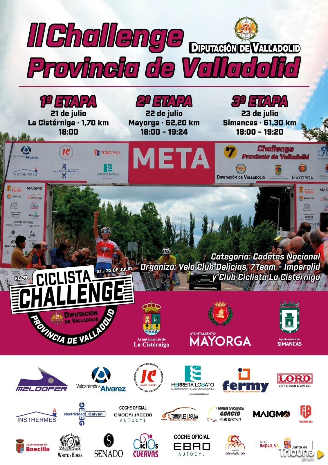Cartel del II Chalenge Provincia de Valladolid de la Diputación