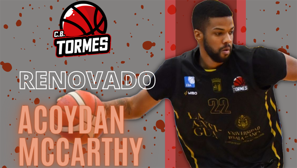 El canario Acoydan McCarthy renueva con el Club Baloncesto Tormes 