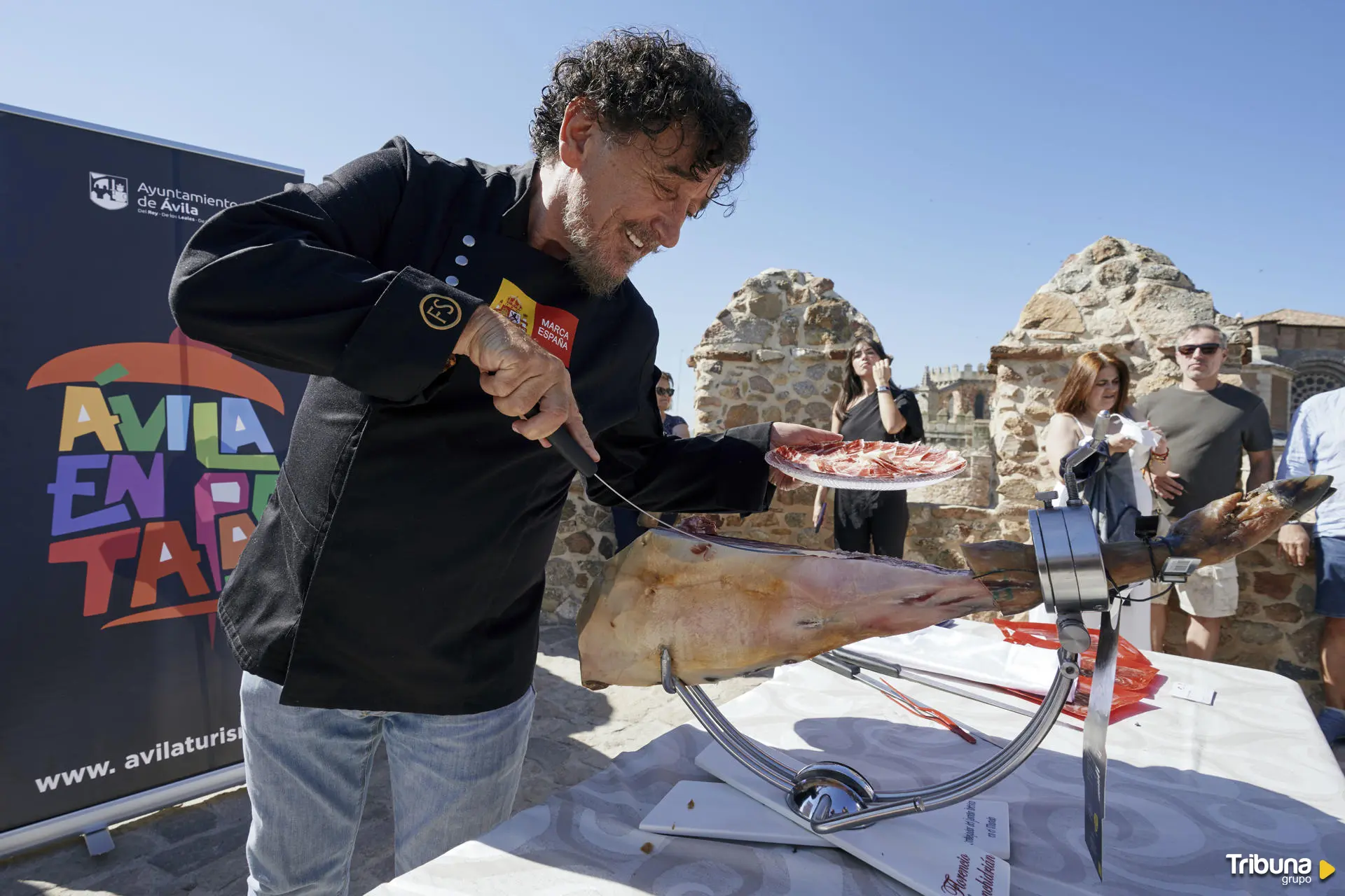 El cortador de jamón, Florencio Sanchidrián. Foto: Raúl Sanchidrián.