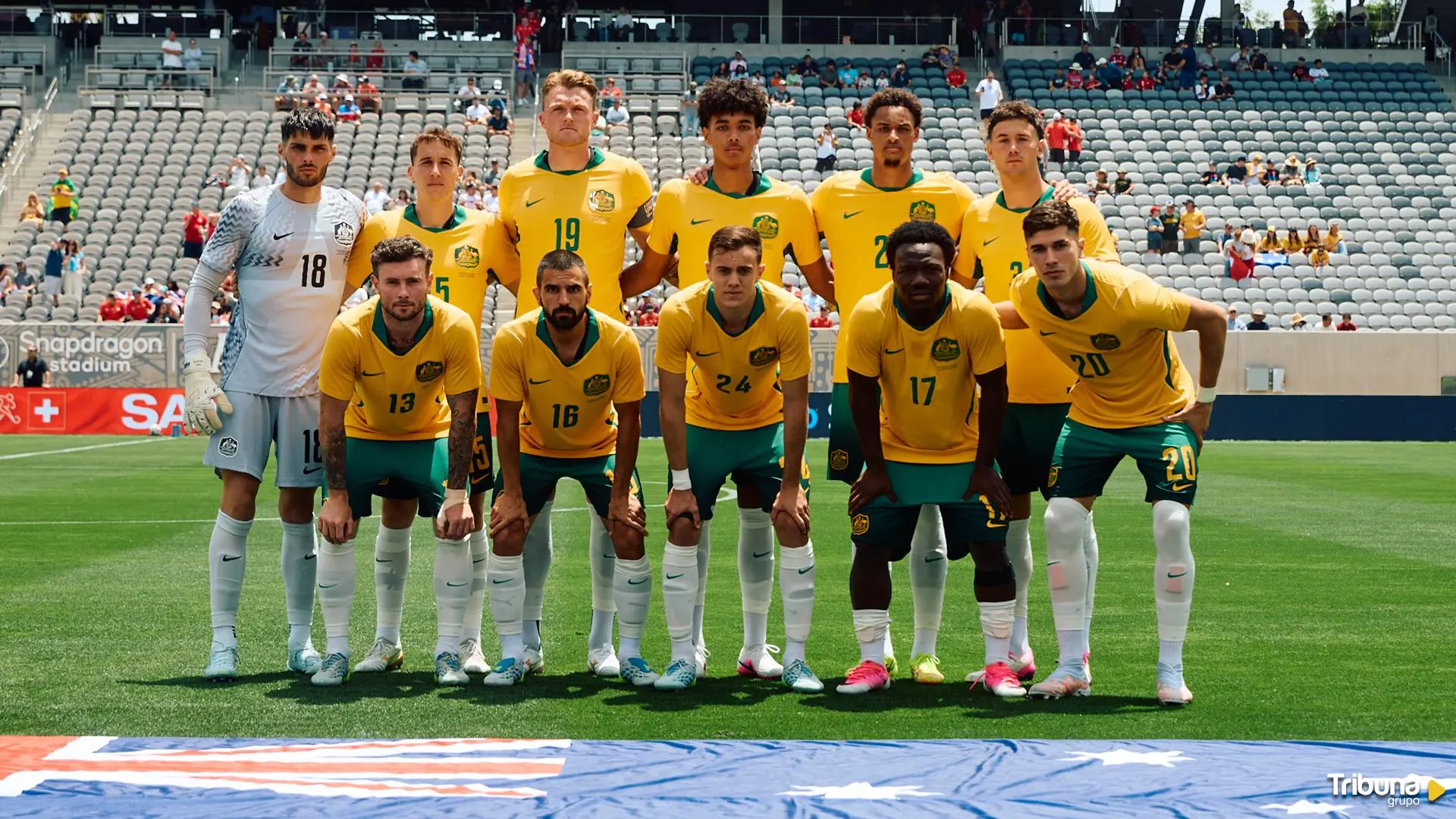 Once inicial de la selección de Australia. Foto: Socceroos