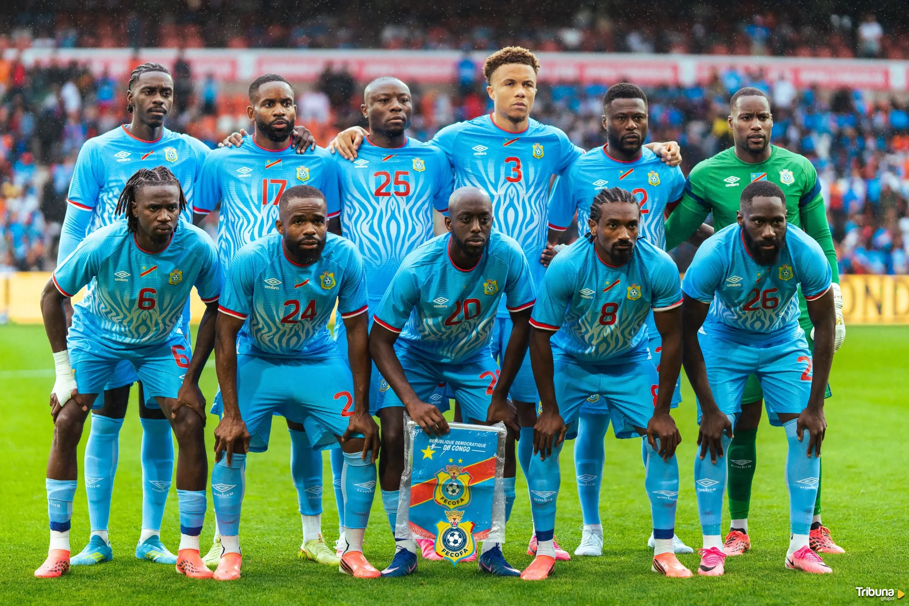 Once inicial de un amistoso de la R.D Congo. Foto: Fecofa RDC