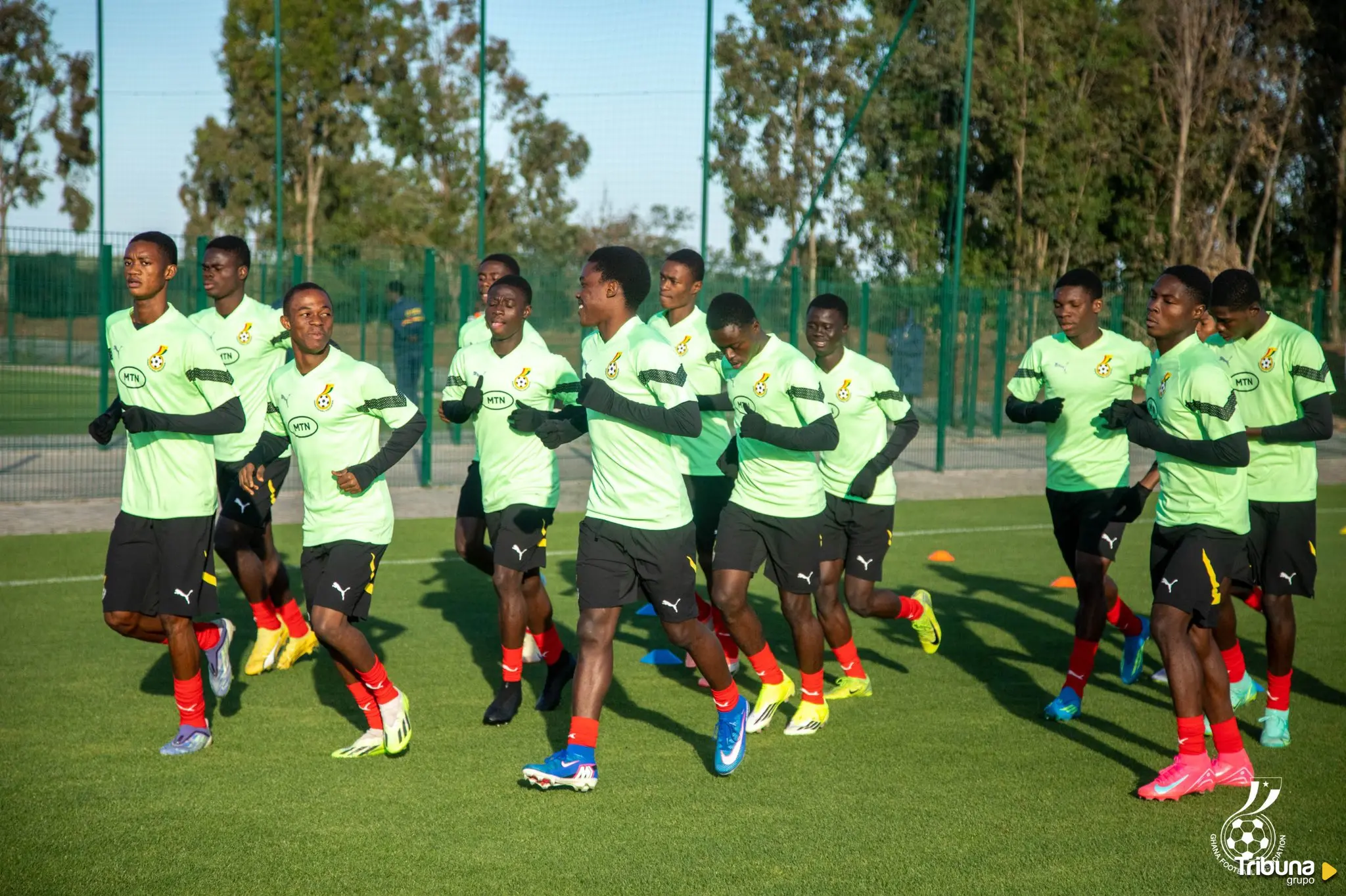 Entrenamiento de la selección de Ghana. Foto: Ghana Football Association