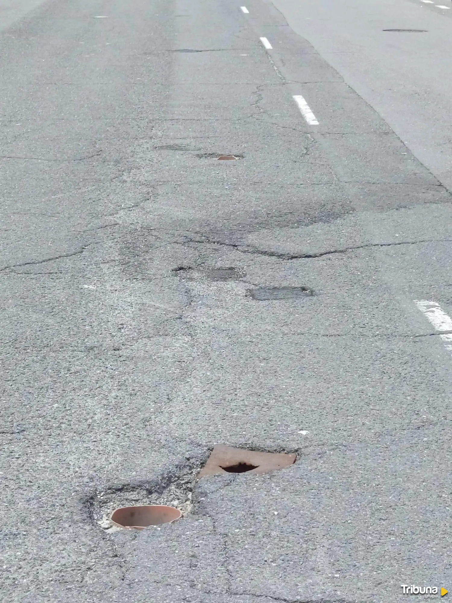 Estado de la vía del Polígono de Vicolozano.