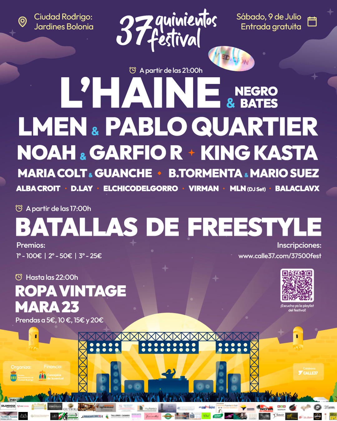 Cartel del festival 37Quinientos